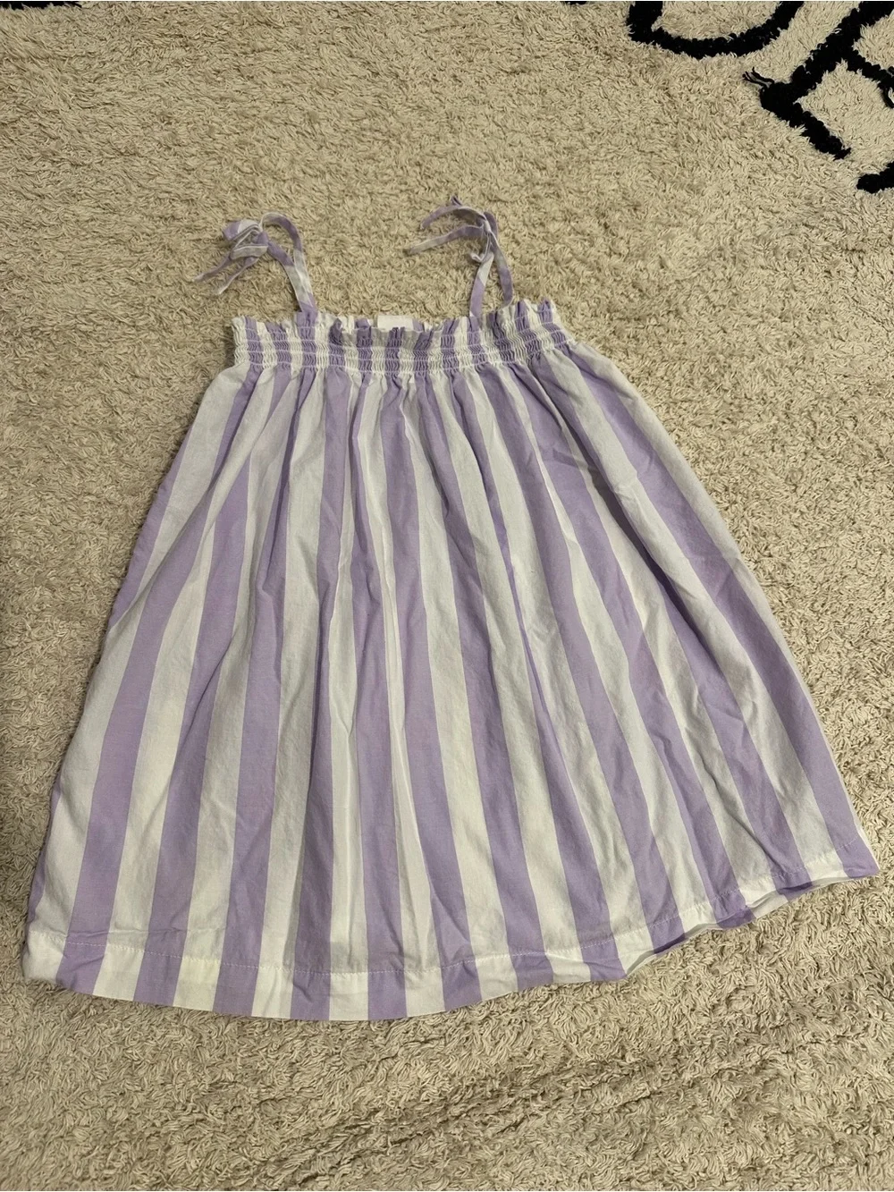 Girls' Lavender & White Striped Sundress 3T